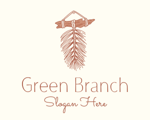 Branch - Wood Branch Macrame logo design