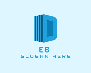 Application - Blue Digital Letter D logo design