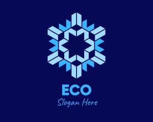 Holiday - Geometric Papercut Snowflake logo design