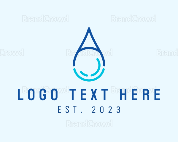Waterdrop Letter A Logo