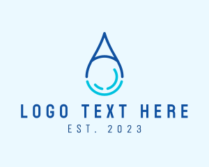 Mineral Water - Waterdrop Letter A logo design