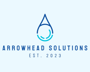 Waterdrop Letter A logo design