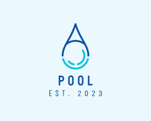 Aqua - Waterdrop Letter A logo design