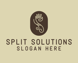 Tribal Letter S Hand logo design