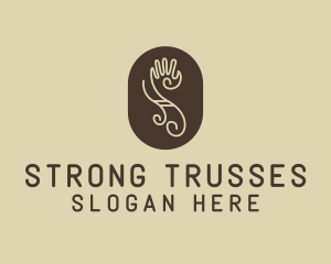 Tribal Letter S Hand logo design