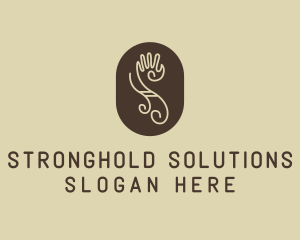 Tribal Letter S Hand logo design