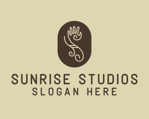 Tribal Letter S Hand logo design