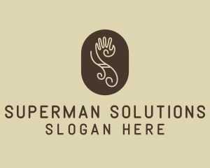 Tribal Letter S Hand logo design