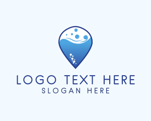 Detergent - Laundry Bubbles Pin logo design