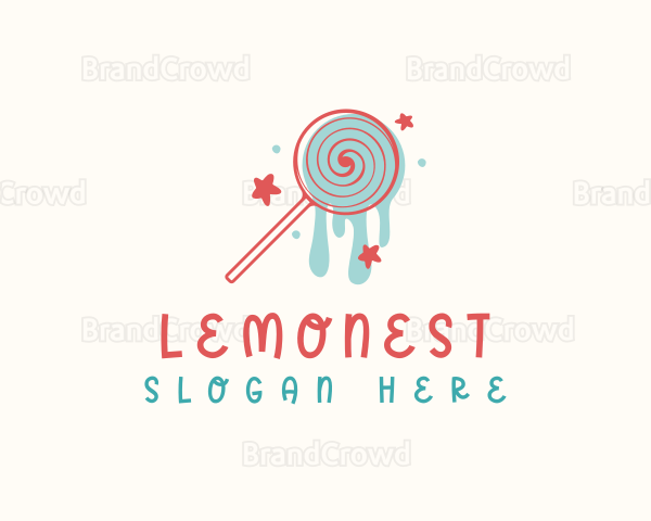 Sweet Lollipop Candy Logo