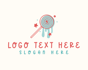 Sweet Lollipop Candy Logo