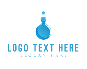 Sanitizer - Blue Water Drop logo design