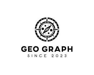 Mapping - Exploration Navigation Compass logo design