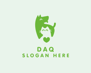 Dog Cat Pet Heart Logo