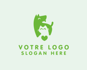 Hound - Dog Cat Pet Heart logo design