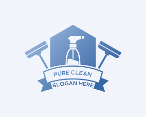 House Clean Spray logo design