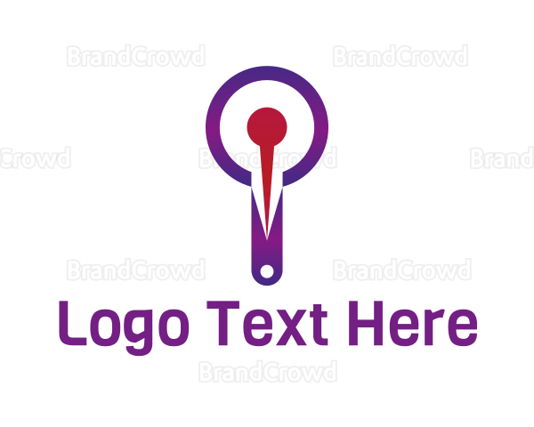 Purple Magnifying Pin Logo