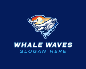 South Carolina Blue Whale logo design