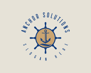 Fishing Anchor Sail logo design