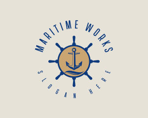 Fishing Anchor Sail logo design