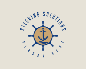 Steering - Fishing Anchor Sail logo design