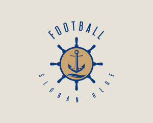 Wave - Fishing Anchor Sail logo design