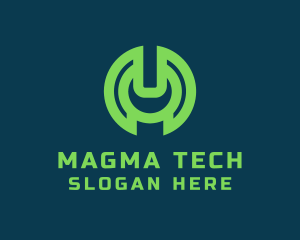 Tech Power Button logo design