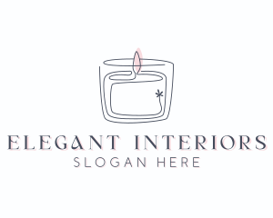 Candle Interior Designer Decor logo design