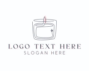 Candle Maker - Candle Interior Designer Decor logo design