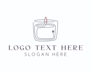 Candle Interior Designer Decor Logo