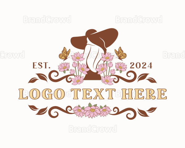 Floral Babe Woman Fashion Logo