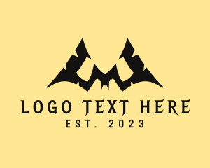Night - Bat Wings Letter W logo design