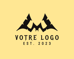 Scary - Bat Wings Letter W logo design