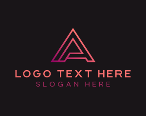 Mechanical - Modern Minimalist Letter A logo design