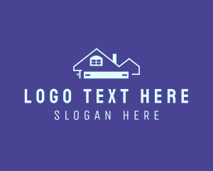 Roof - Blue Realty House logo design