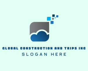 Digital - Digital Pixel Cloud logo design