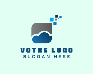 Commercial - Digital Pixel Cloud logo design
