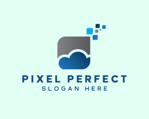 Digital Pixel Cloud logo design