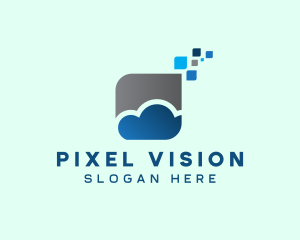 Digital Pixel Cloud logo design