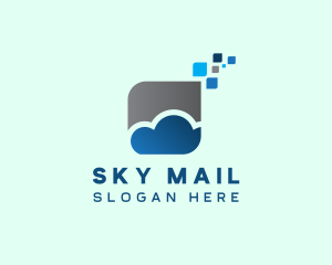 Digital Pixel Cloud logo design