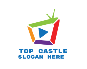 Vlog - Multicolor Media Television logo design