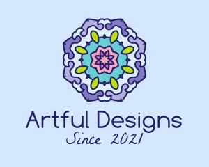 Moroccan Decoration Flower  logo design