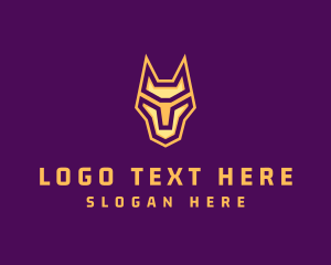 Dog Trainer - Geometric Droid Hound logo design