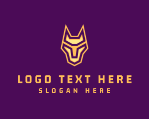 Egyptian - Geometric Droid Hound logo design