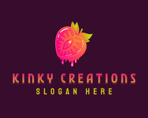 Kinky Erotic Strawberry logo design