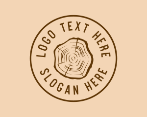 Tree Rings - Lumberjack Vintage Woodwork logo design