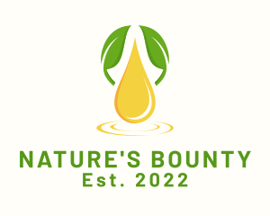 Natural Oil Droplet logo design