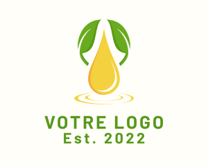 Leaf - Natural Oil Droplet logo design