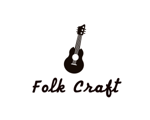 Folk - Acoustic Guitar Band logo design