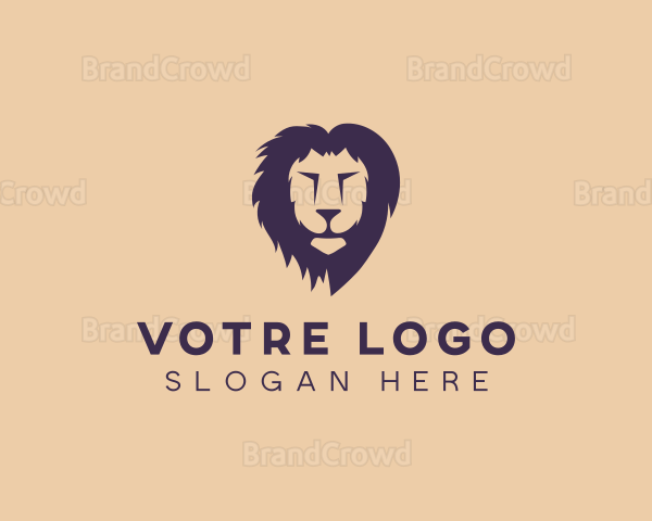 Lion Animal Safari Zoo Logo